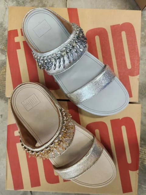 FitFlop Vina Adorn Wedge Slide Sandals  CHOOSE COLOR & SIZE new comfort shoes