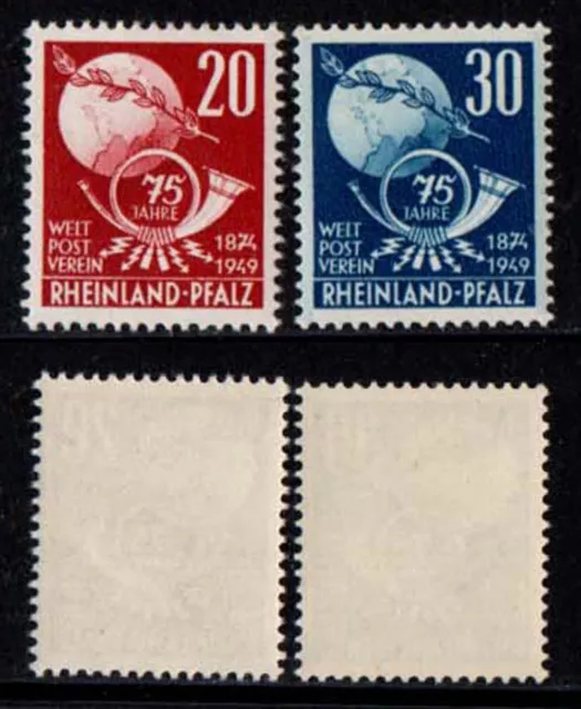 Französische Zone Rheinland Pfalz Mi. Nr. 51 - 52 postfrisch Jahrgang 1949 (14)