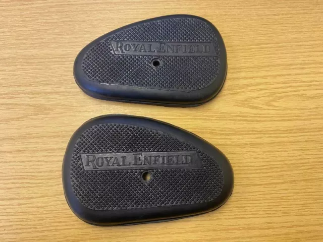 Pair Royal Enfield 350 500 Classic Knee Pad Rubber