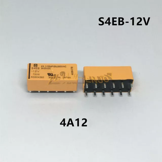 5PCS PANASONIC S4EB-12V 12VDC Power relay 3A 30VDC12Pin NEW