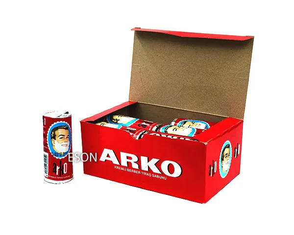 ARKO RASIERCREME SEIFENSTICK 6 STÜCK beste Seife für türkische Nassrasur frei P&P 2