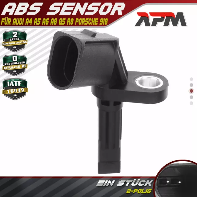 ABS Sensor Raddrehzahl Hinten Rechts oder Vorne Links für Audi A4 8K B8 A5 8T A6