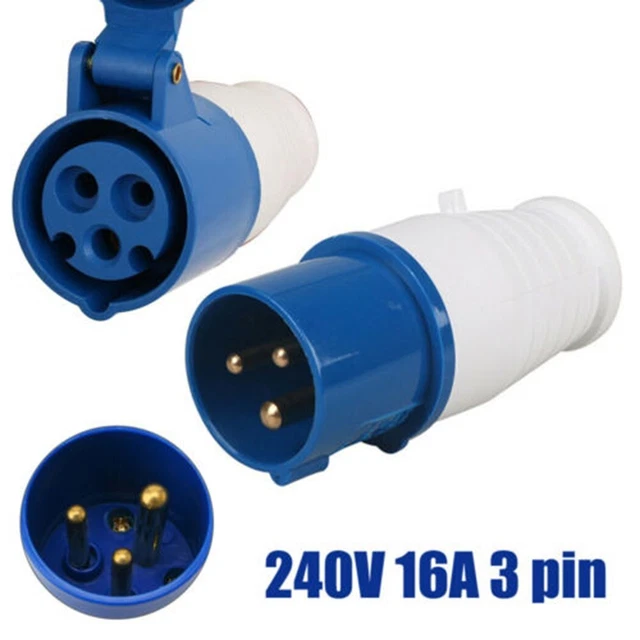 Spina Adattatore &/spilla + Terra 16A Plastica 2 Portatile