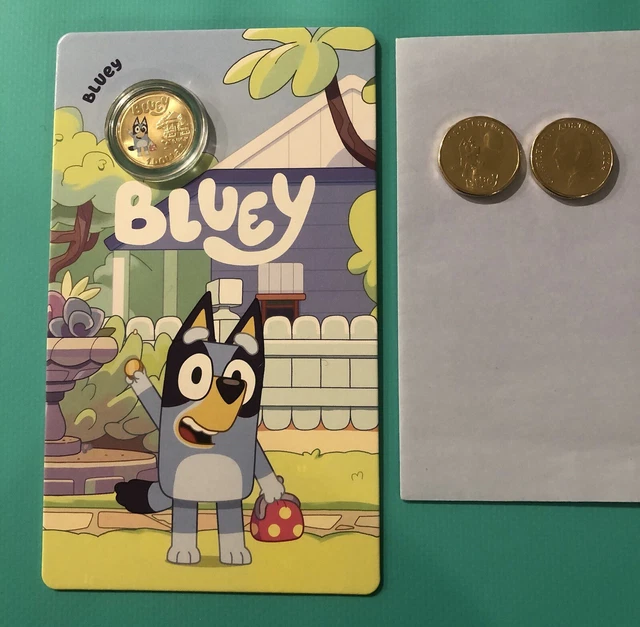 2024 $1 BLUEY Keepy Uppy Dollar-bucks &amp; “Bluey” Coin Combo ⭐️ IN HAND ...