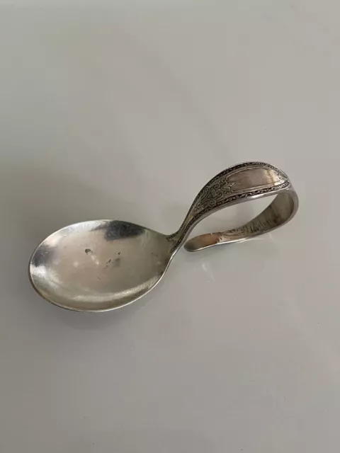 Vintage Silver Plate Baby Spoon, Pat. Apd for WM Rogers & Son AA Curved Handle