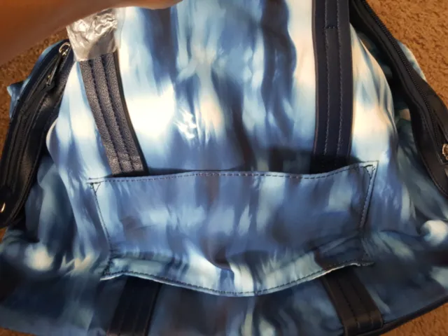 Samantha Brown To-Go Handbag, Blue Ikat Tie-Dye, NWT 5
