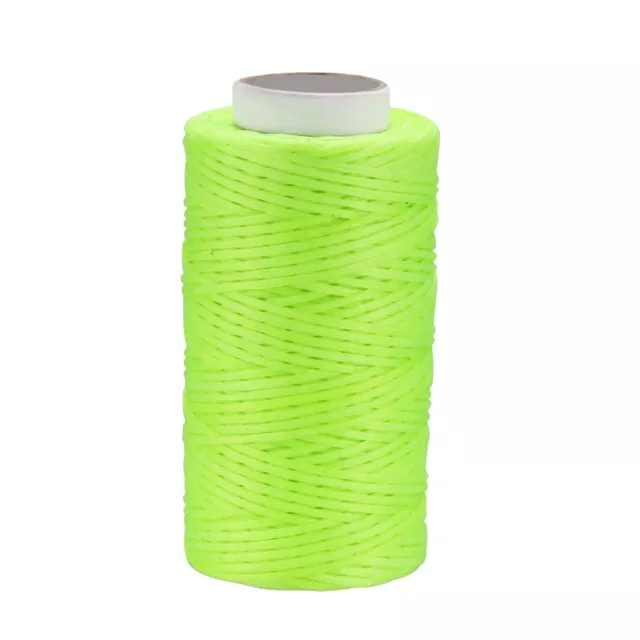 Leather Sewing Stitching Flat Waxed Thread String (150D 1mm 50M, Lime Green )