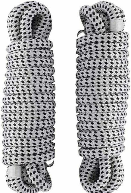 2 PCS 1/2 Inch Double Braid Nylon Dock Line with Loop and Chafe Guard Safe Work