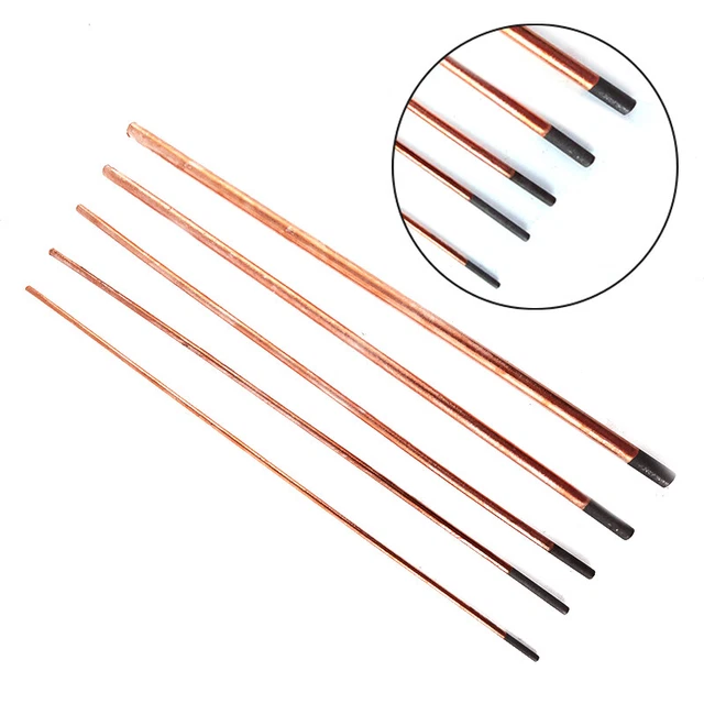 Lot De 5 Tiges En Graphite Carbone Noir - 100mm X 10mm - Pour électrodes, Outils Industriels, Bricolage Haute Température