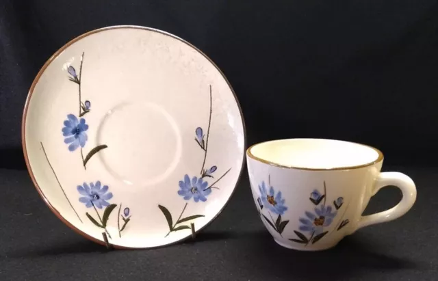 Stangl Pottery Trenton, NJ. Chicory Tea Cup And Saucer Marked Sample