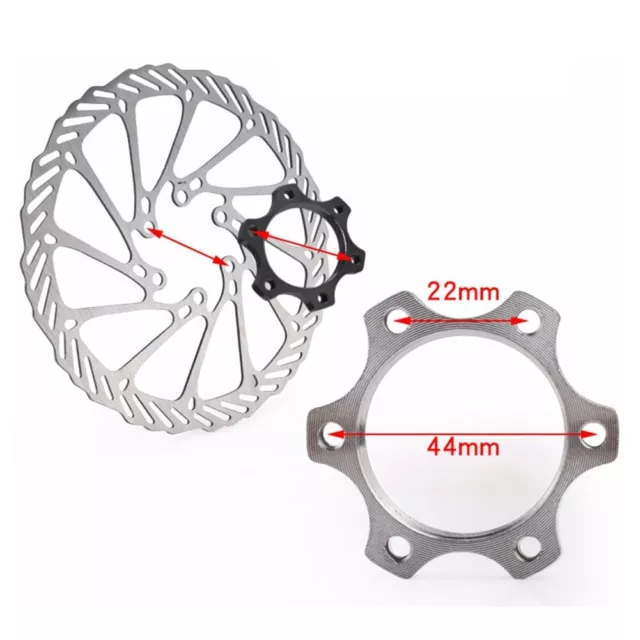 Bike Bicycle Freewheel Threaded Hub Disc/Disk Brake Rotor 6 Holes Flange Adapter 3