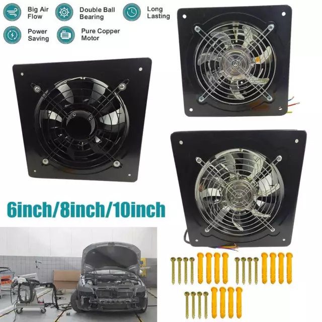 Industrial Ventilation Extractor Metal Axial Exhaust Commercial Air Blower Fan