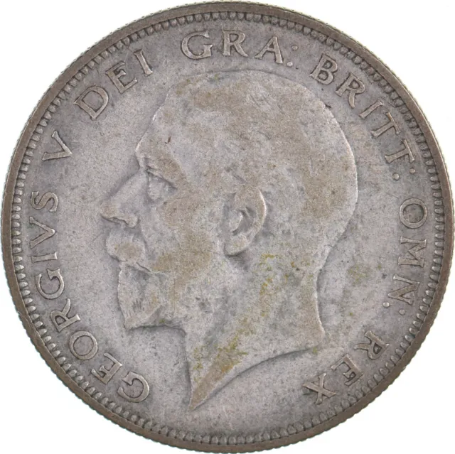 SILVER - WORLD Coin - 1935 Great Britain 1/2 Crown - World Silver Coin *071