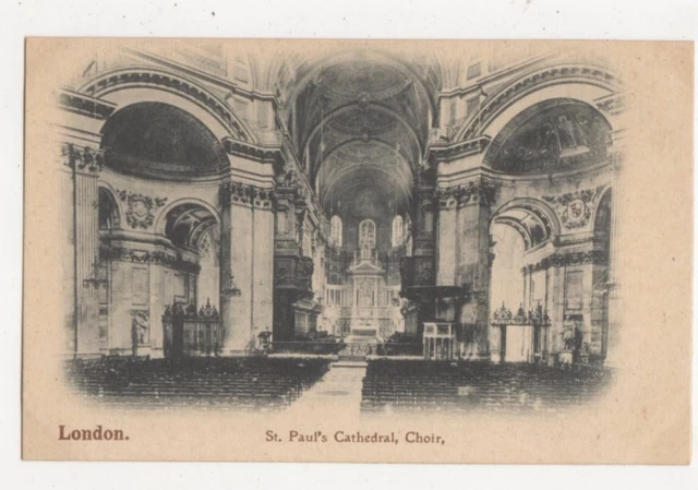 London St Pauls Cathedral Choir Vintage Postcard 466a