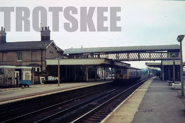 35mm Slide BR British Railways Scene View Huntington Station 1974 Original
