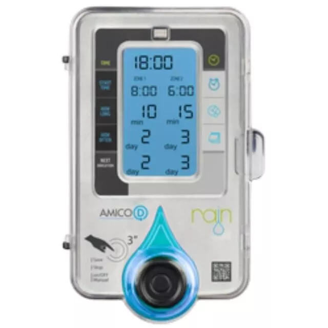 PROGRAMMATORE CENTRALINA DIGITALE A BATTERIA RAIN  AMICO D  2 uscite