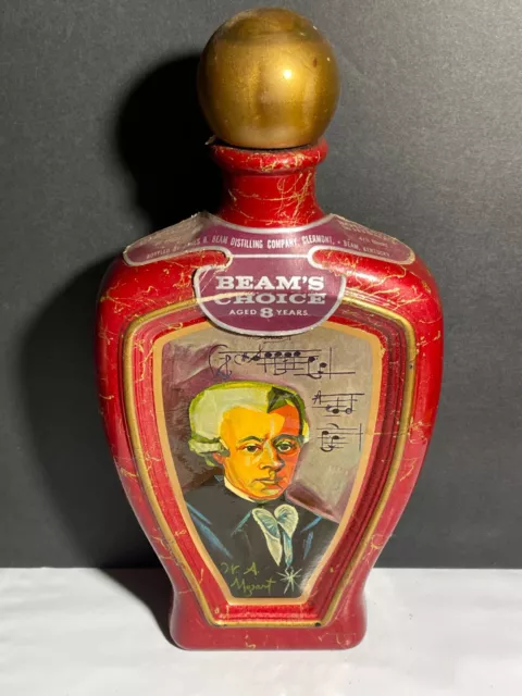 VINTAGE BEAMS CHOICE Jim Beam Mozart Bourbon Whiskey Decanter Bottle ...
