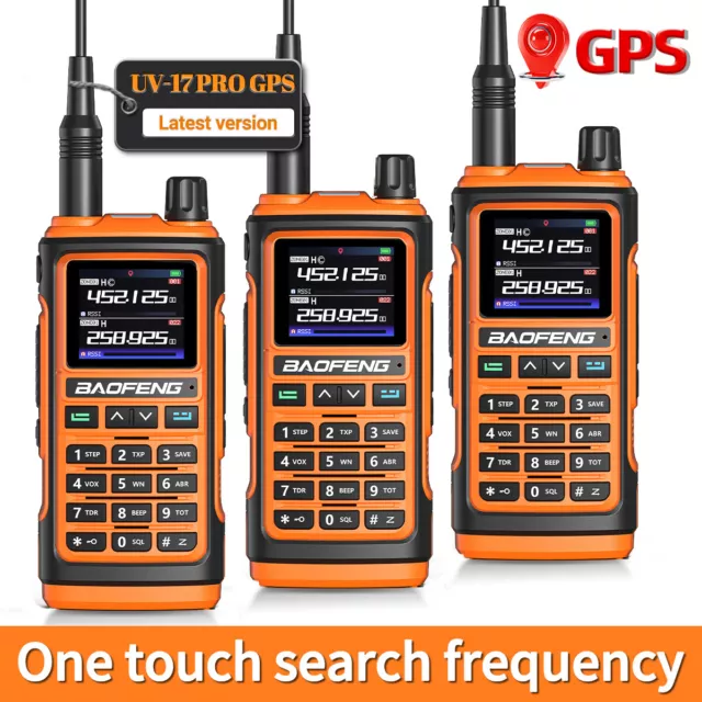 3 X Baofeng UV-17 Pro GPS Walkie Talkie Long Range Portable Dual Band Ham Radio