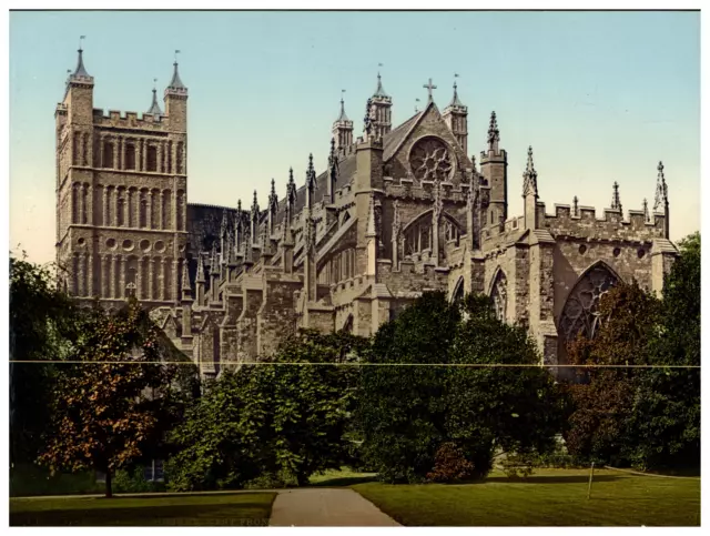 Angleterre. Exeter. Cathedral, East Front/Peterborough. Cathedral, West front. V