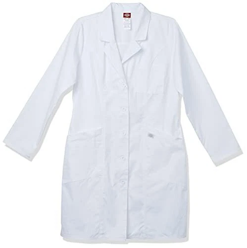 Dickies EDS Professional Scrubs Lab Coats for Women 37  82401 White