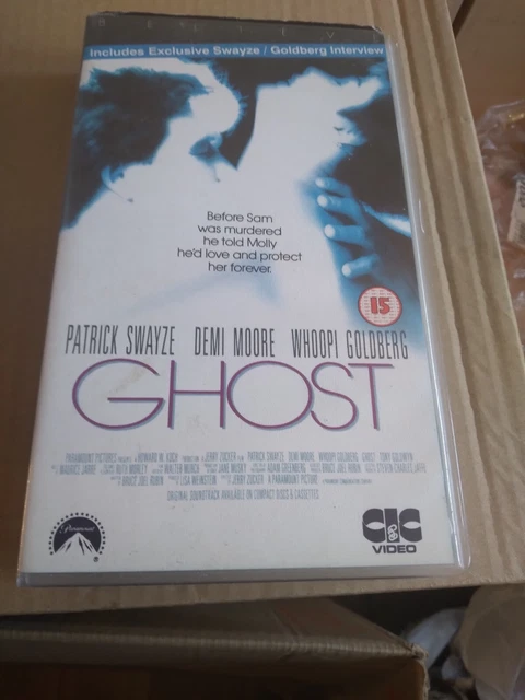 GHOST, VHS Video, Patrick Swayze, Whoopi Goldberg, Cert 15 Movie £5.50 ...