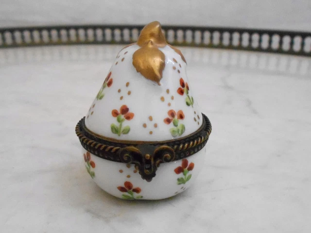 ( 07 ) Sublime Boite A Pilule / Bague  En Porcelaine De Paris Ou Limoges
