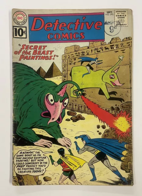 Detective Comics #295. Sept 1961. Dc. Vg. Batman! Martian Manhunter! Aquaman!