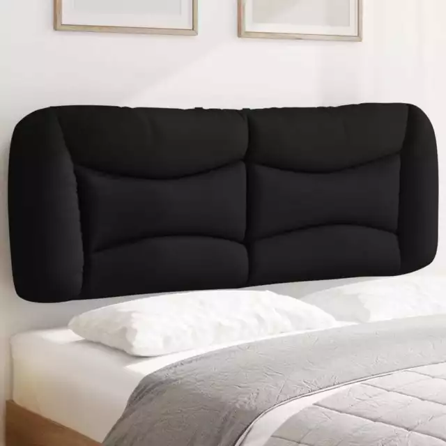 Cabecero de cama acolchado tela negro 140 cm vidaXL
