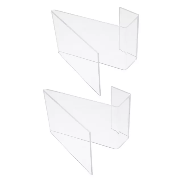 2 Clear Acrylic Book Stands with Ledge for Various Books and Sheets