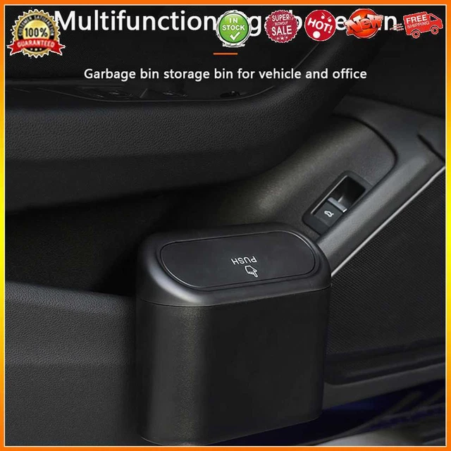 Car Trash Can Hanging Vehicle Garbage Dust Case Pressing Type Waste Organizer