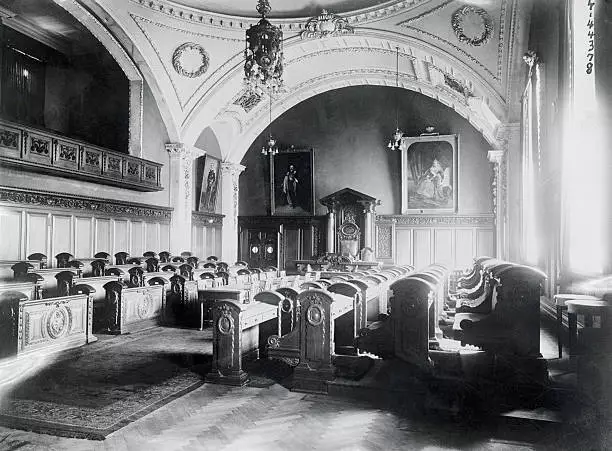 Council Chamber Belfast City Hall where Ulster Parliament sche- 1921 Old Photo