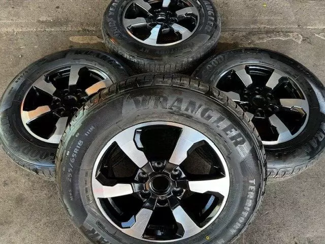 4 X Ford Ranger Wildtrak 2023 Alloy Wheels & New Goodyear 255 65 18 Tyres