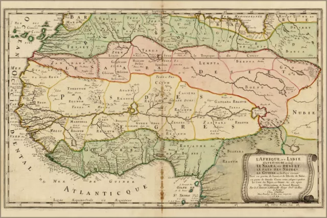 Poster, Many Sizes; Map Of West Africa 1679