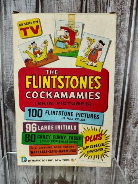 Vintage The Flintstones Cockamamies Skin Pictures Temp. Tattoos Dynamic Toy 1961
