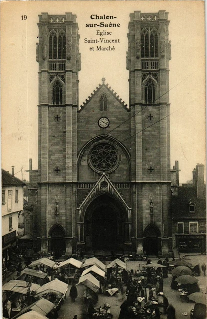 CPA Chalon sur Saone Church of Saint Vincent et Marche FRANCE (952618)