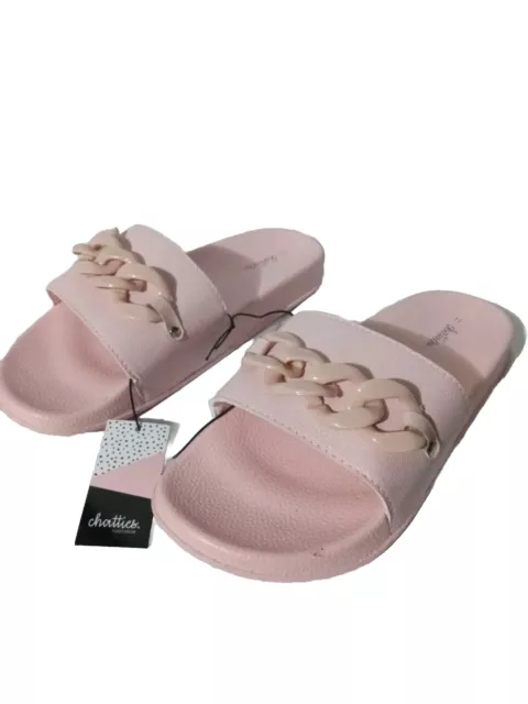 Woman's slides Size  10/11 Sandals Shoes slip on Pink NWT Chatties