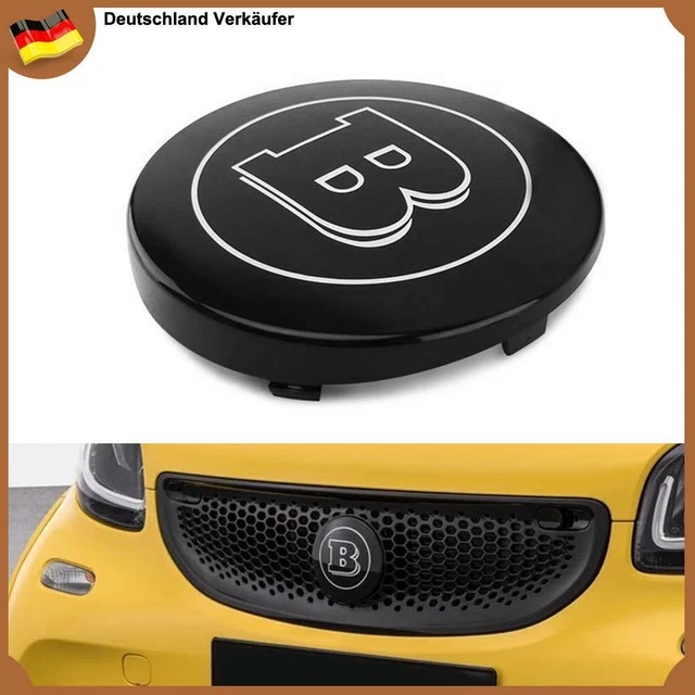 BLACK BRABUS LOGO Emblem Radiator Grille Badge for Mercedes SMART ...