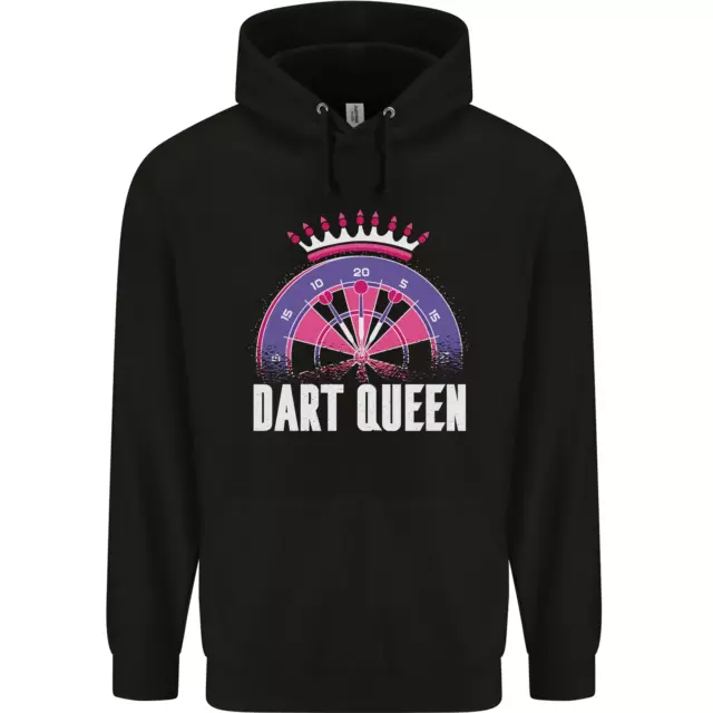 Darts Queen Funny Mens 80% Cotton Hoodie