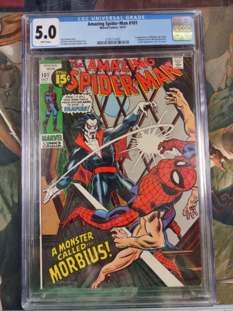 Amazing Spider-Man #101 1st Appearance of Morbius Marvel Comics 1971 CGC 5.0