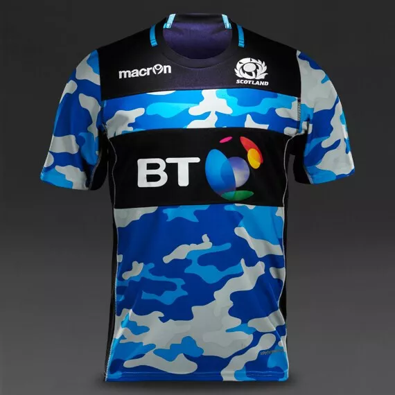 Macron Men's Rugby Union Scotland 2015/2016 Training Shirt Jersey Size M Medium