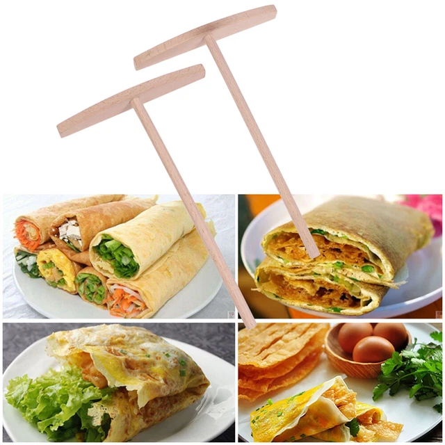4 PCS Crepe Maker Spreader Pancake Turner Spatula Specialty Tools Suite