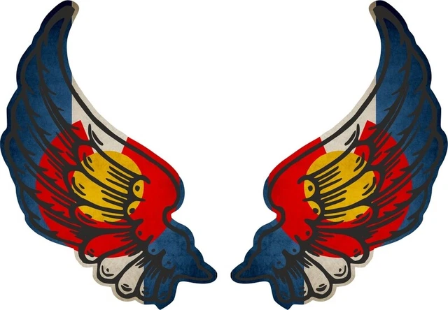 Autocollant Motard "Ailes Biker" Avec Drapeau Du Cambodge (KH)