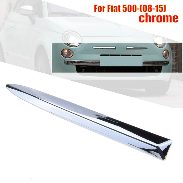 LEFT SIDE CHROME Front Bumper Upper Grill Moulding Trim For Fiat 500