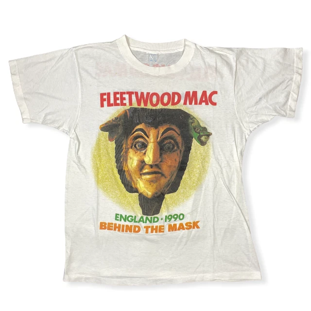 Fleetwood Mac Behind the Mask Tour 1990 London T-Shirt White Double XL Vintage Fleetwood Mac Behind the Mask Tour 1990 London T-Shirt White Double XL Vintage