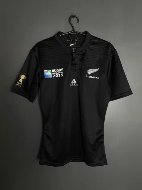 All Blacks New Zealand Rugby Union World Cup 2015 Adidas Jersey Shirt Size S