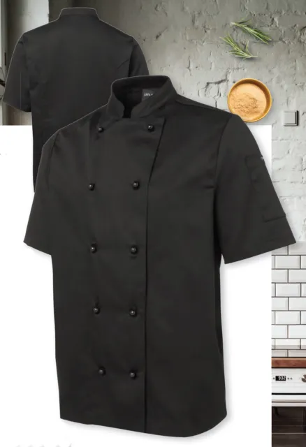 JB's Wear Traditional Style Short Sleeve Chef's Jacket W/ Interchangable buttons