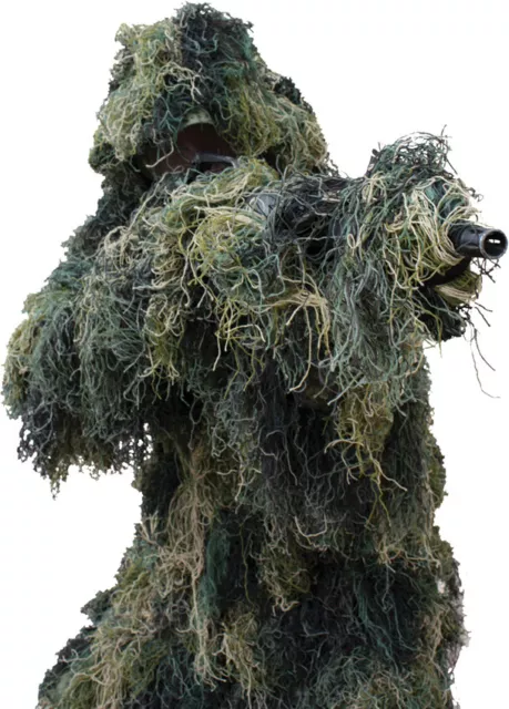 Red Rock Outdoor Gear 70915M/L 5-Piece Woodland Camo Ghillie Suit Set