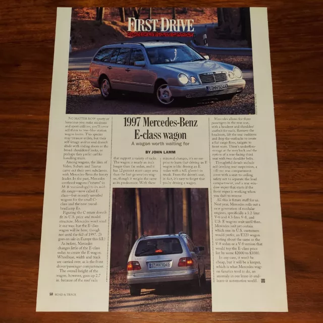 Mercedes Benz 1997 E-Class Wagon Magazine Article Road & Track First Drive