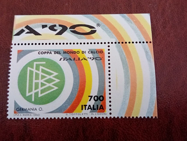 1990 ITALIA 90 Coppa del Mondo di Calcio Germania L. 700 n 1909 da