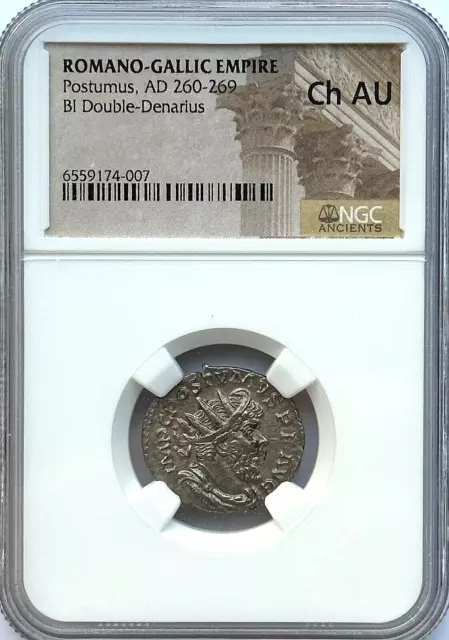 Romano-Gallic Empire - Postumus Ad 260-269 Bi Double-Denarius - Ngc Ch Au